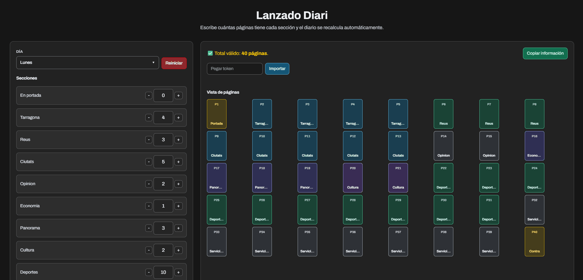Diari en producción